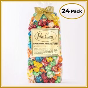 Rainbow Gourmet Popcorn – 24 Pack Party Favor Bags | Fresh Event Popcorn | Pops Corn®